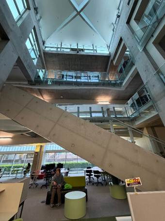 6- Teeple Architects - Langara College Main Campus and interior of the library