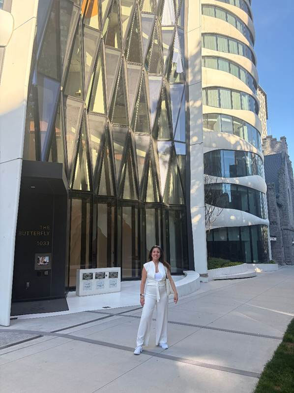 2- Houry Avedissian Architect in front of ”The Butterfly” by Architect Venelin Kokalov, Revery Architecture